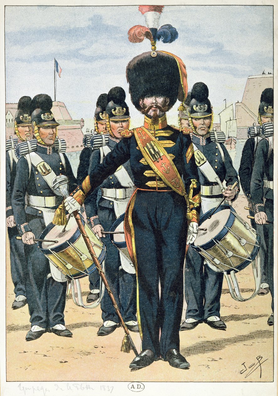 Banda naval francesa en 1837, c.1900 de French School