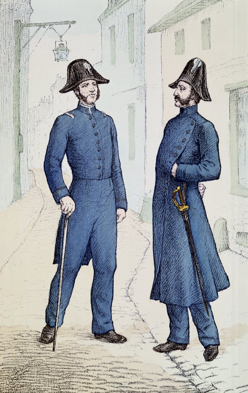 Policías franceses c.1829-30 de French School
