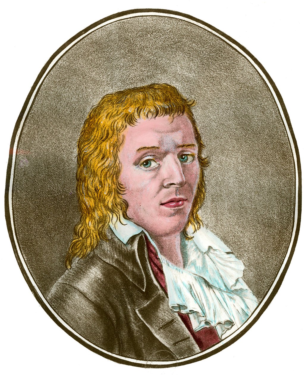 Revolución Francesa: Retrato de François Babeuf, conocido como Gracchus (1760-1797) revolucionario. Grabado del siglo XVIII. Colección privada de French School