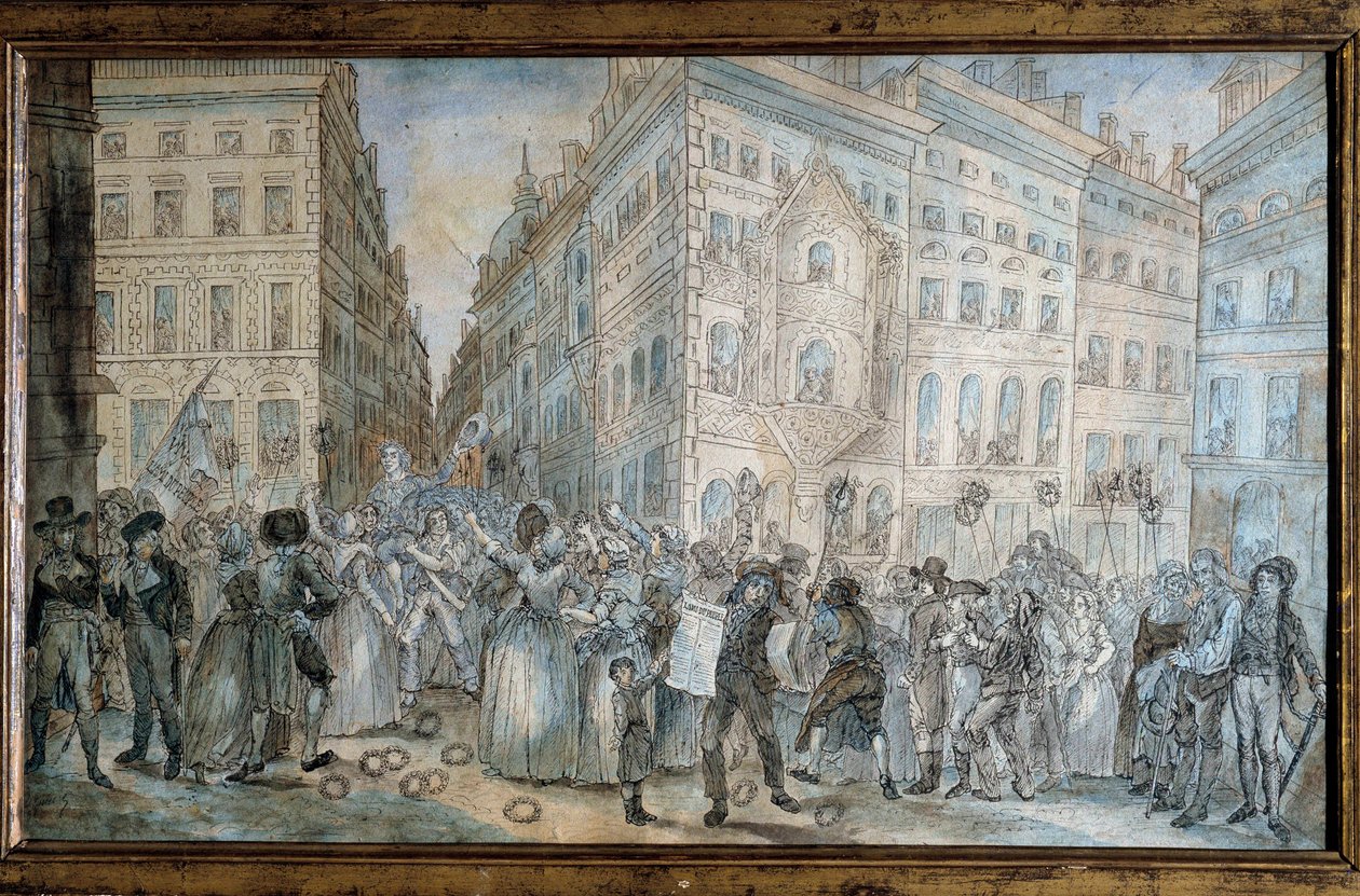 Revolución Francesa: Escena de calle parisina: el vendedor del periódico 