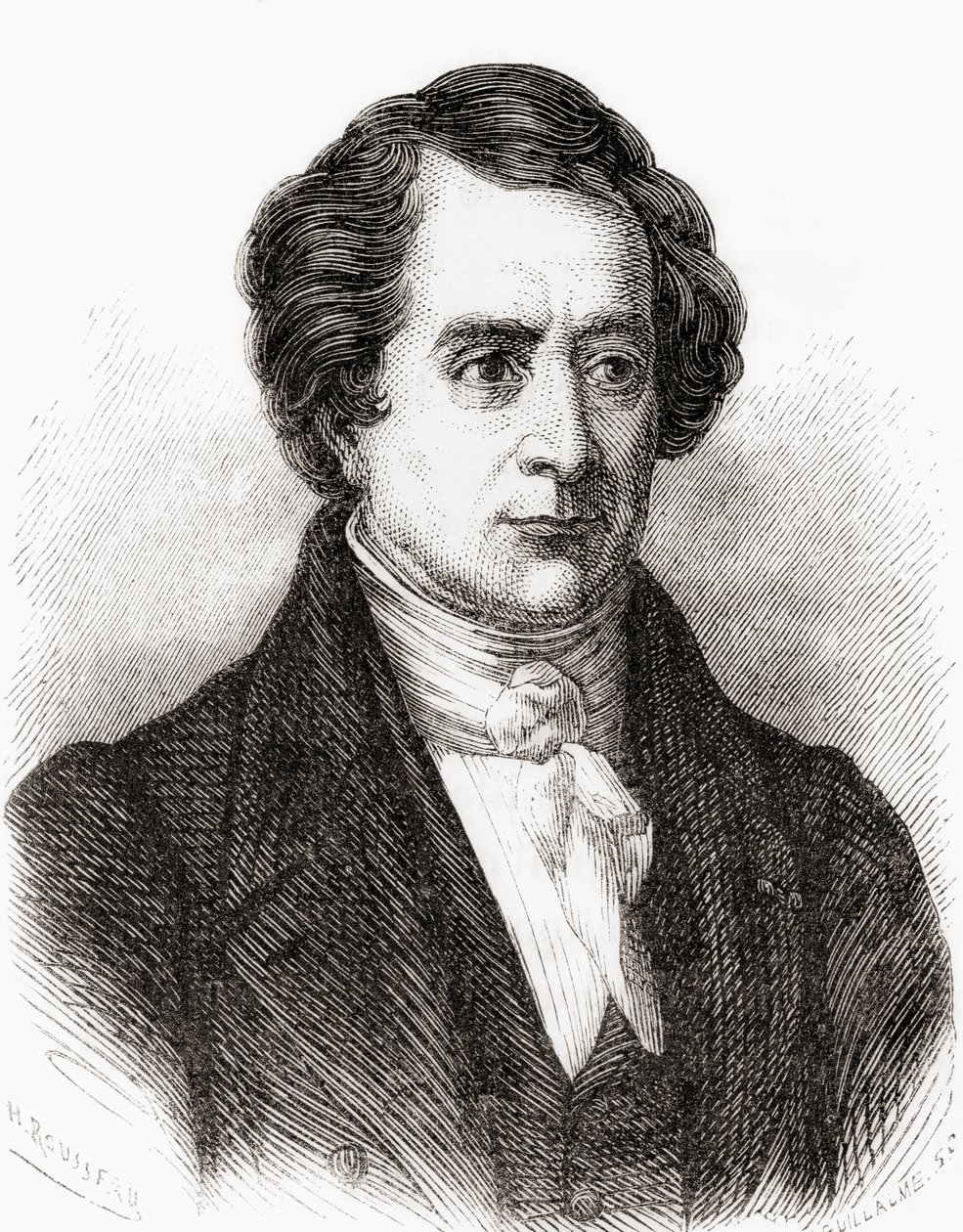 Matemático francés Dominique François Jean Arago, también conocido como François Arago, de Les Merveilles de la Science, pub.1870 de French School
