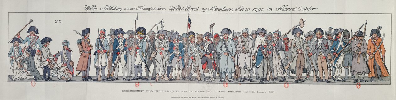 Soldados franceses en Alemania, 1795 de French School