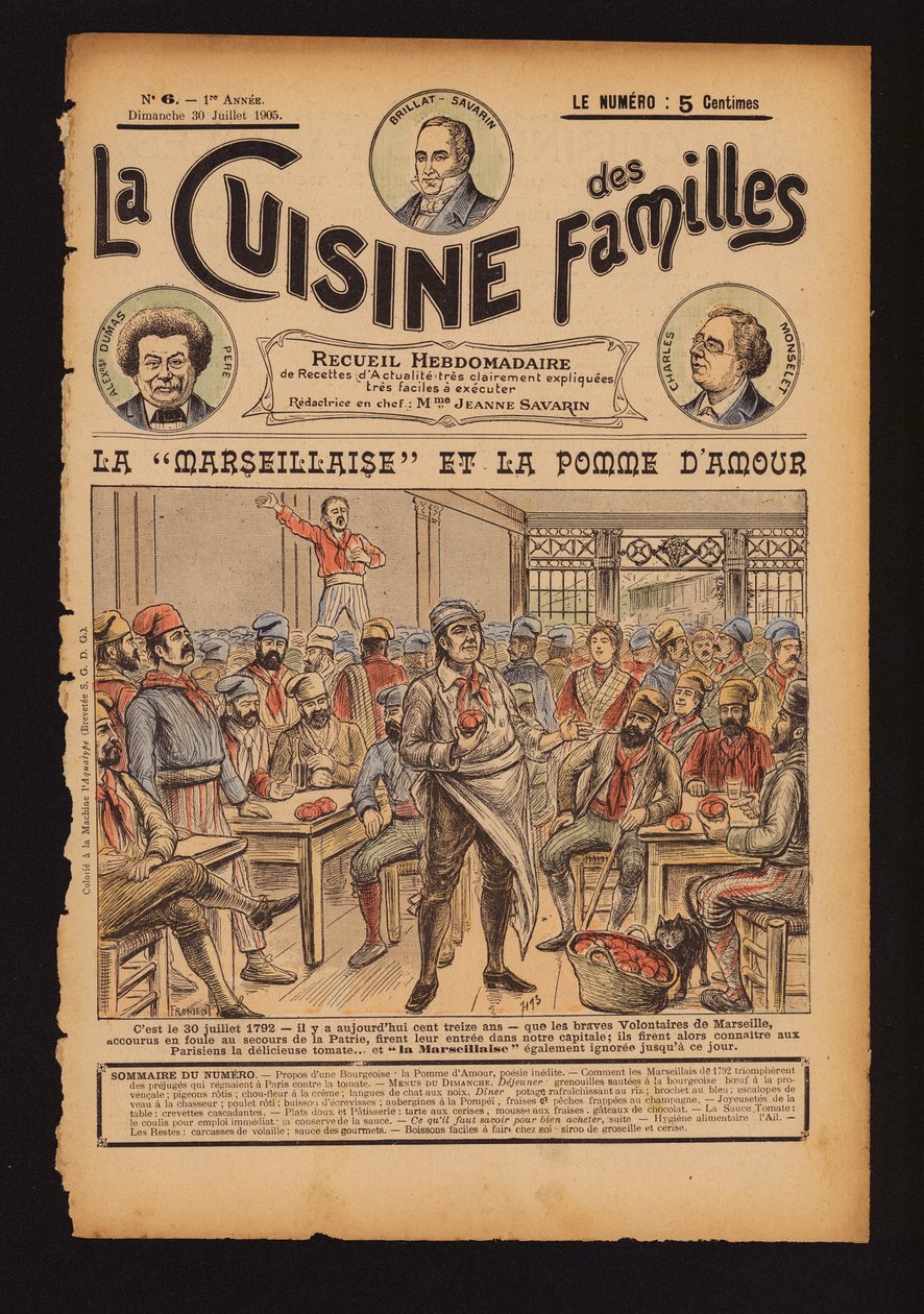 Tomates frescos y el canto de La Marsellesa, Revolución Francesa de French School