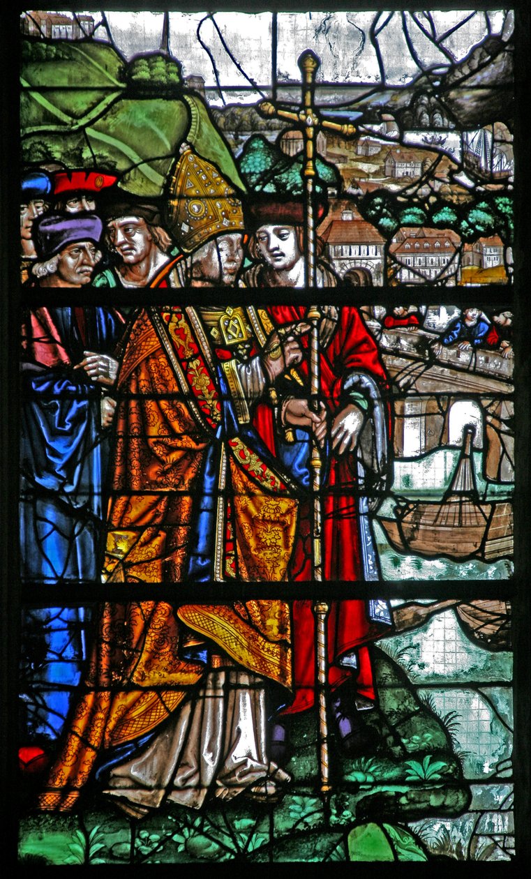 De la ventana w30; San Romain previene que el río inunde Rouen de French School