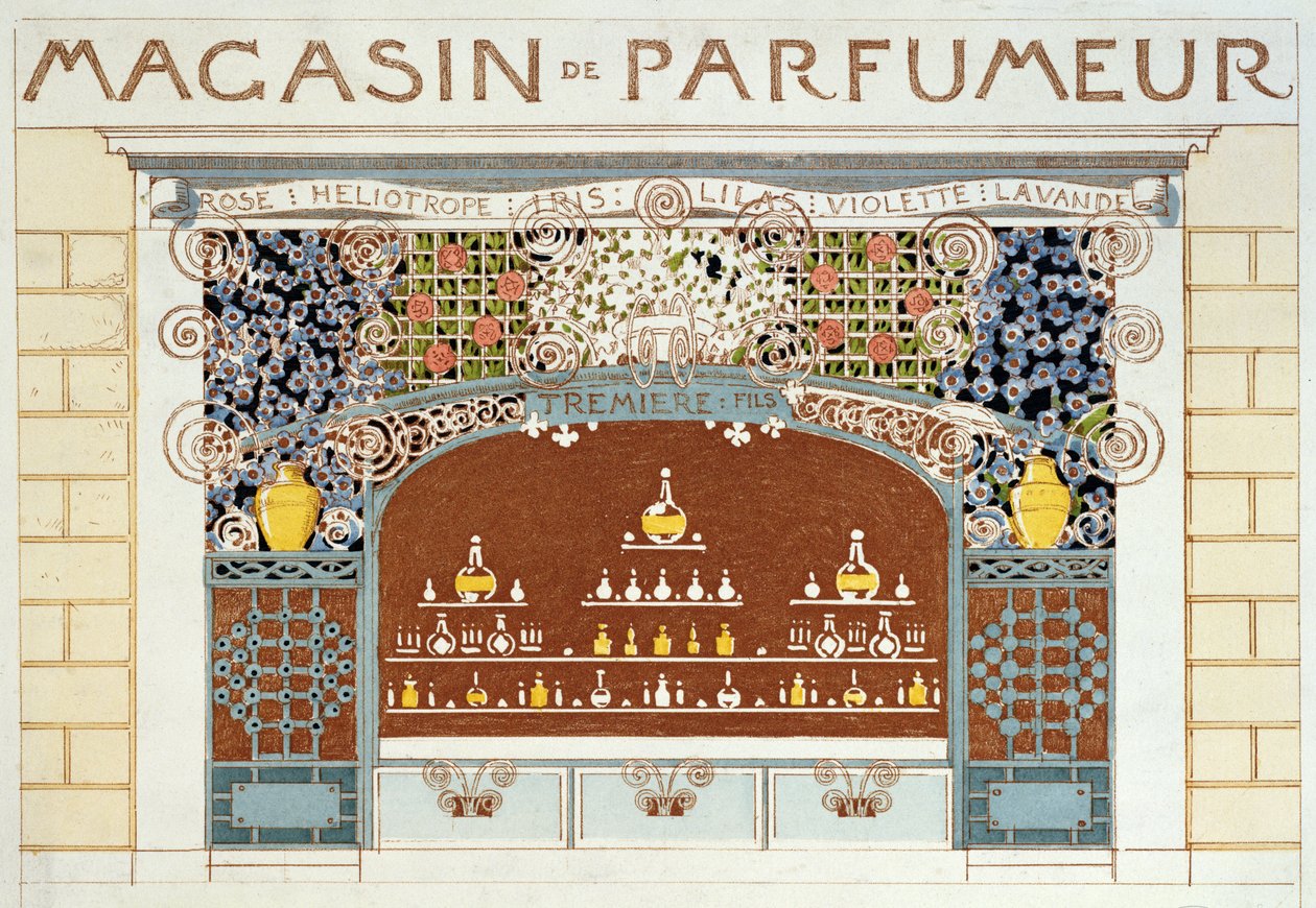Diseño de la fachada de una perfumería 