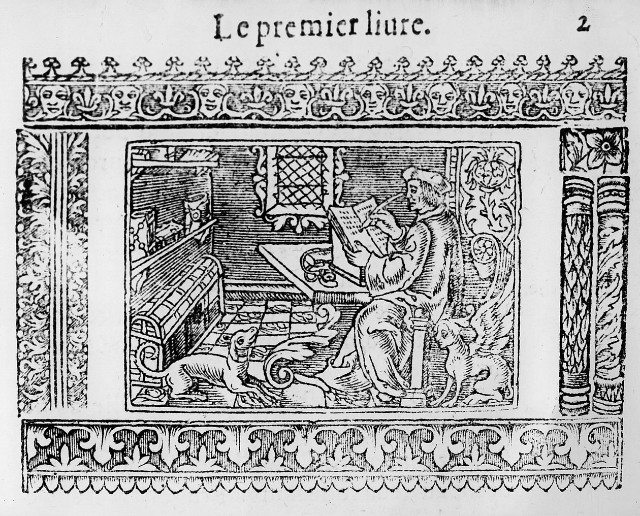 Frontispicio del primer libro de Utopía de Thomas More (1478-1535) de French School