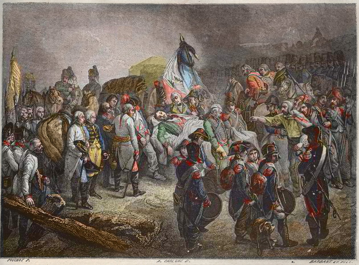Funerales del General Marceau, septiembre de 1796 (François Séverin Marceau Desgraviers) - Nueva Enciclopedia Nacional por Maurice La Charest - 1870 de French School