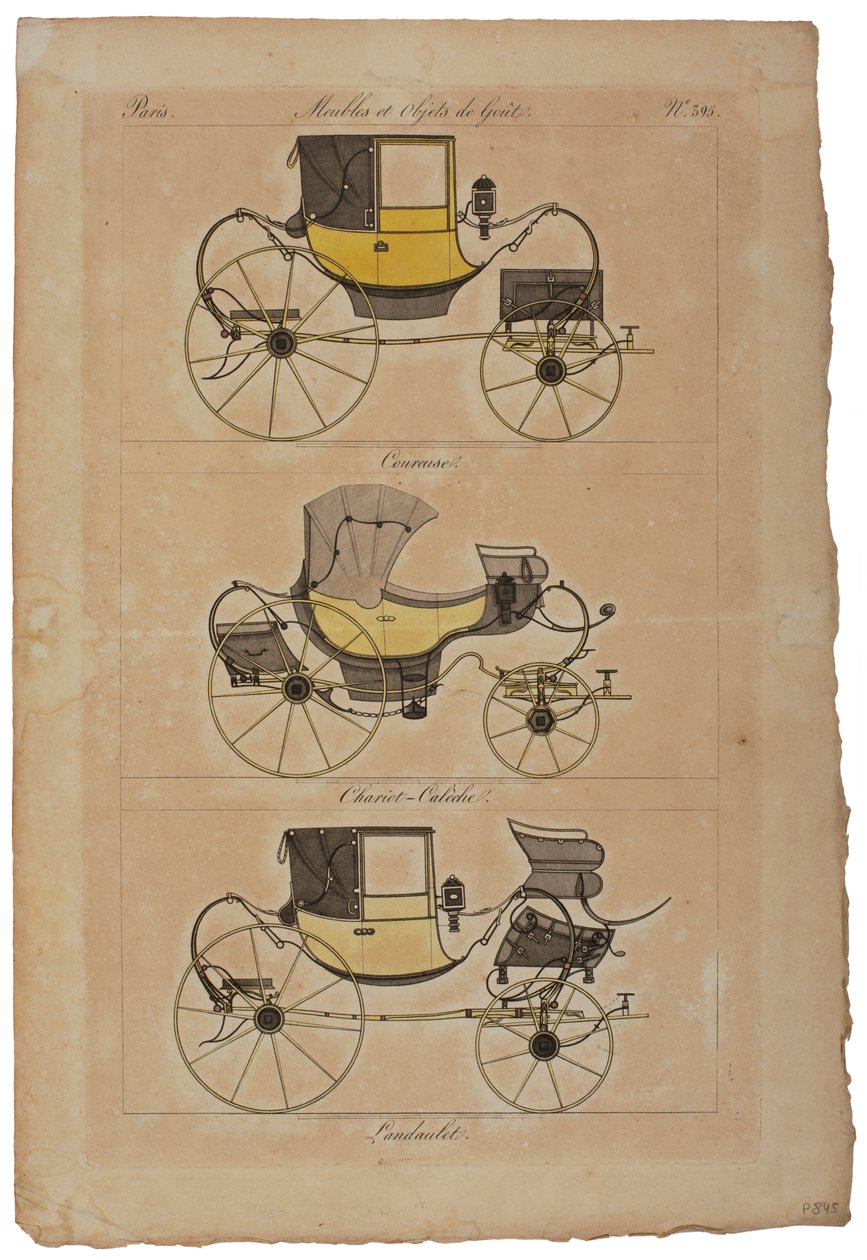 Muebles y objetos de gusto, No. 32, Phaeton Simple de French School
