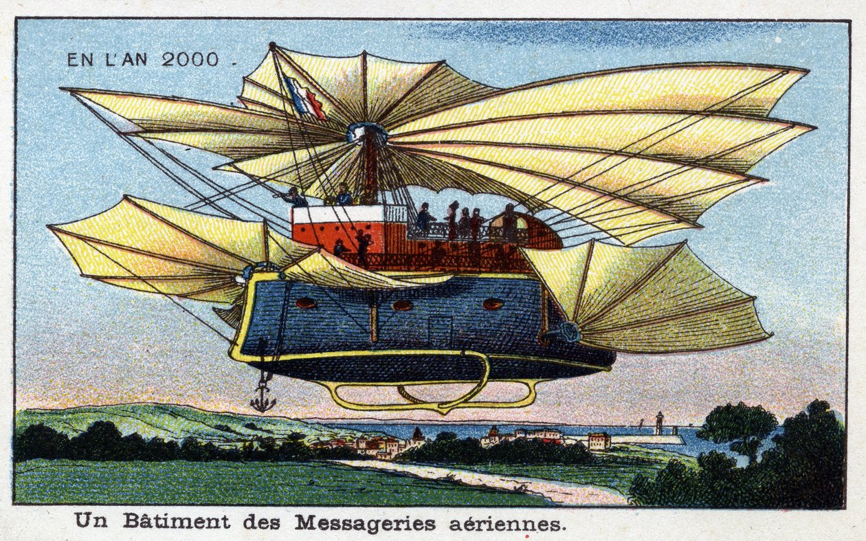 Días futuros: Una visión del siglo XIX del año 2000 - Un edificio de mensajerías aéreas de French School