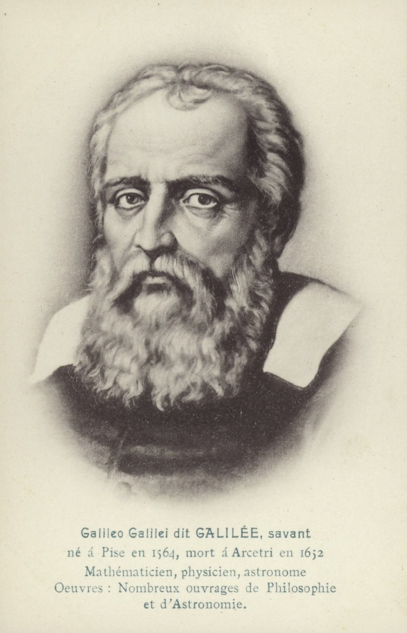 Galileo Galilei (1564-1642), físico, matemático y astrónomo italiano (lito) de French School