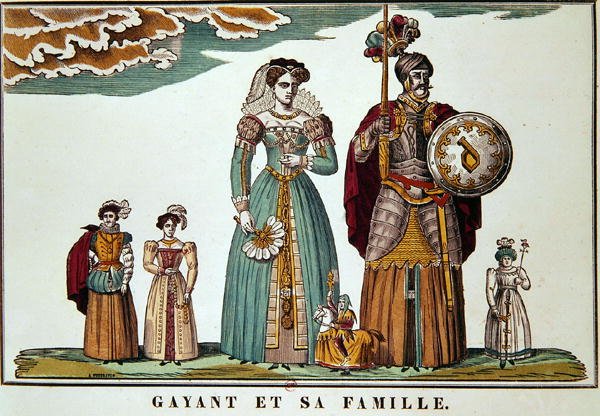 Gayant y su familia, Imagerie de Lille de French School