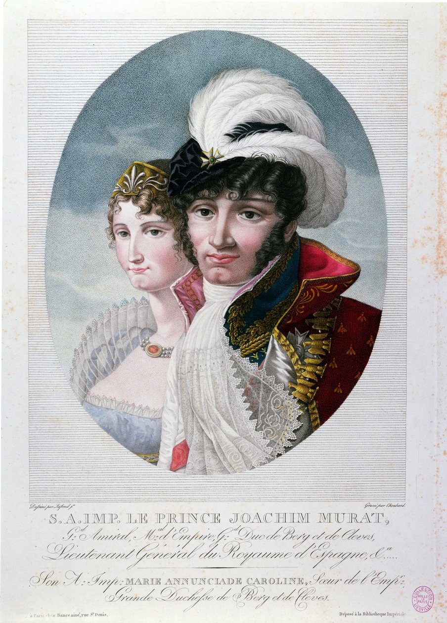 General Joachim Murat (c.1767-1815) y su esposa Caroline Bonaparte (1782-1839) de French School