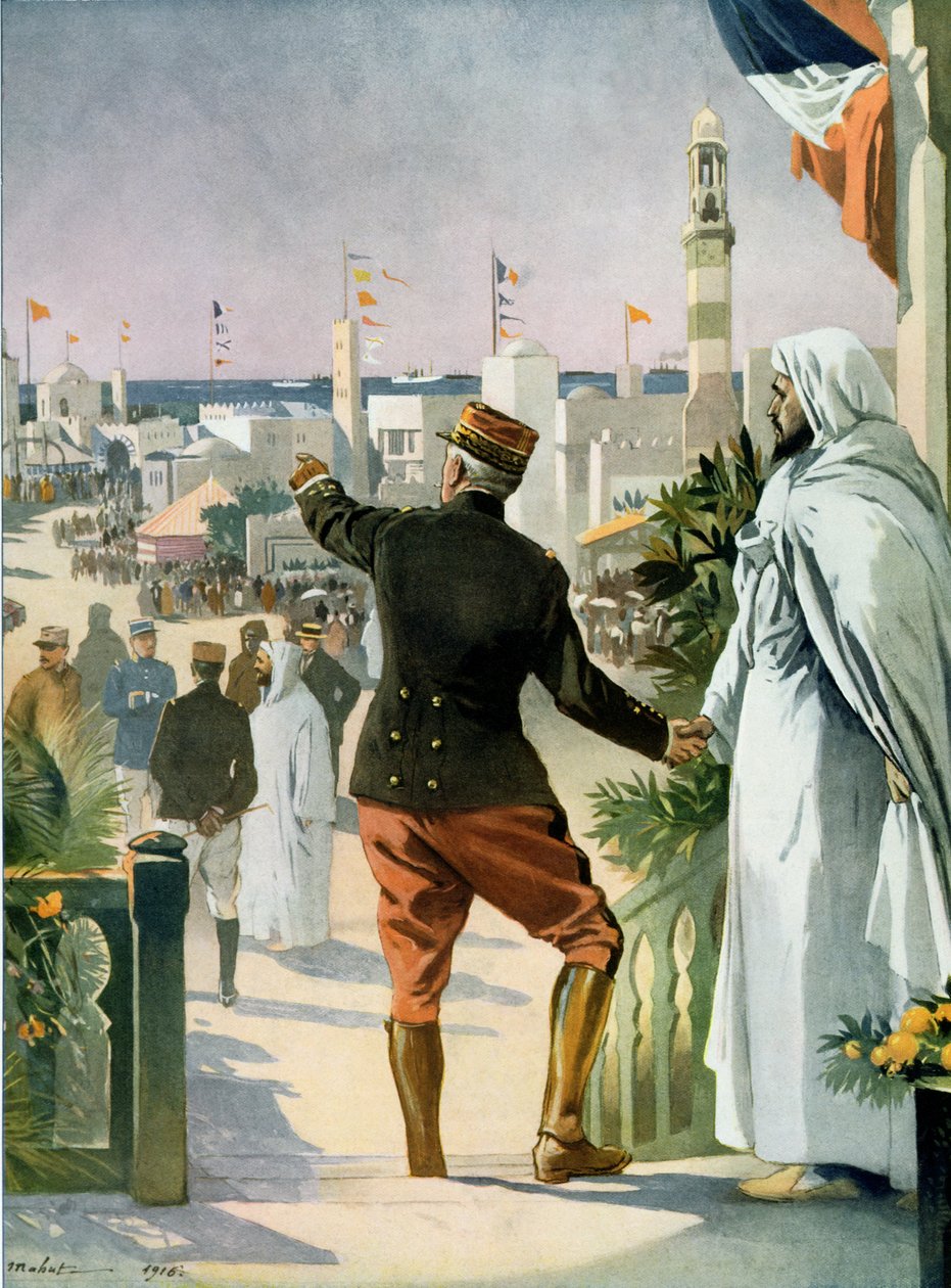 Vista general de la Exposición Franco-Marroquí en Casablanca, de Le Monde Illustré, 22 de abril de 1916 de French School