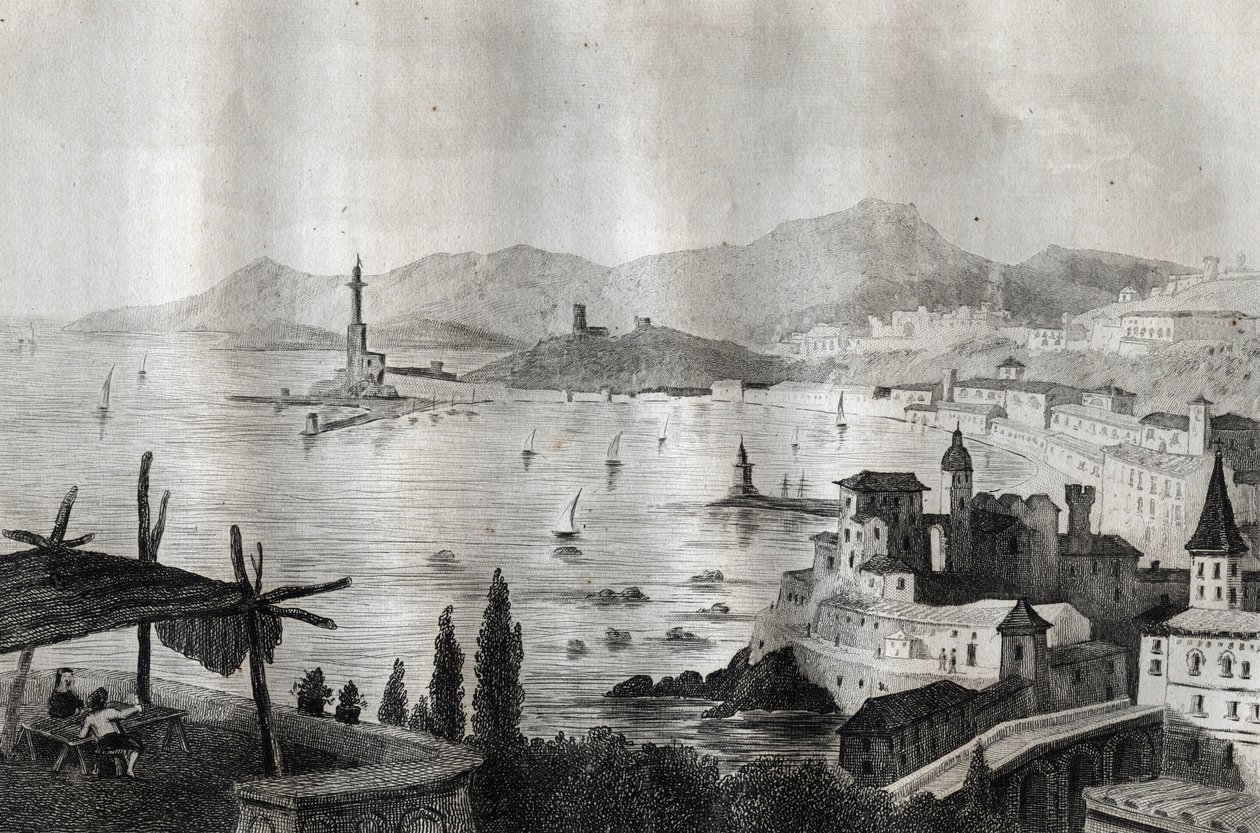 Génova - Genes - Génova - Grabado de “Italia Pintoresca” por M. de Norvins, Ch. Nodier 1834-1836. de French School