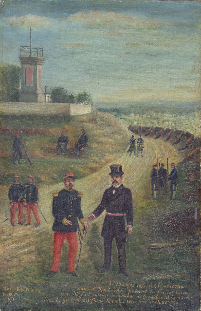 Georges Clemenceau (1841-1929) como alcalde de Montmartre el 18 de marzo de 1871 de French School
