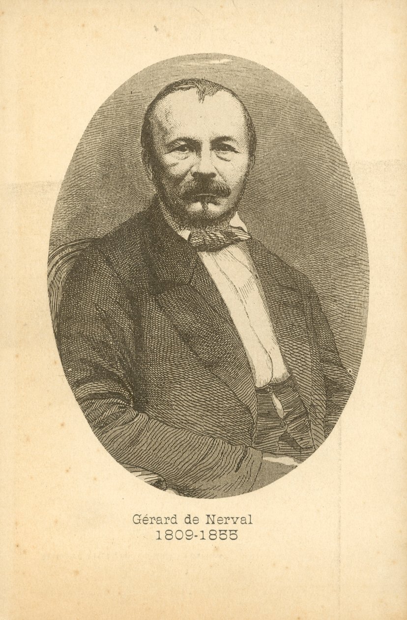 Gerard De Nerval, retrato (grabado) de French School