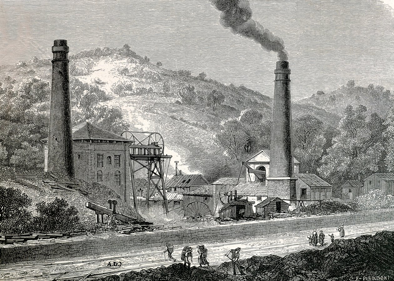 Mina Glyn-pit cerca de Pontypool, Inglaterra de French School