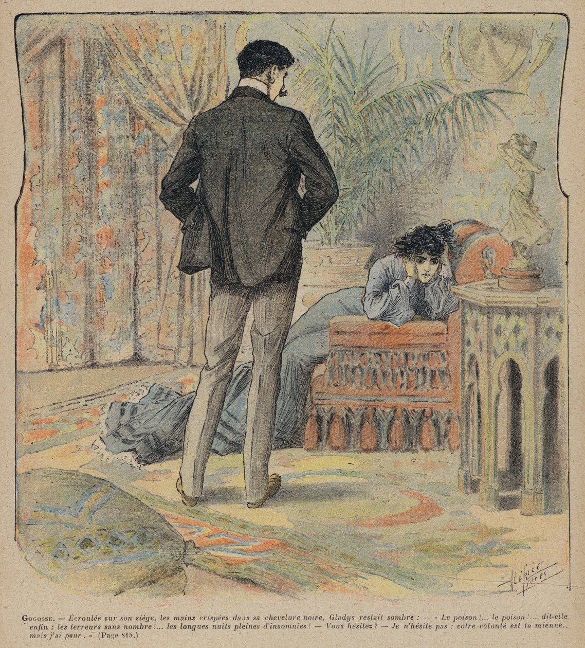 Gogosse de Max Villemer (litografía en color) de French School