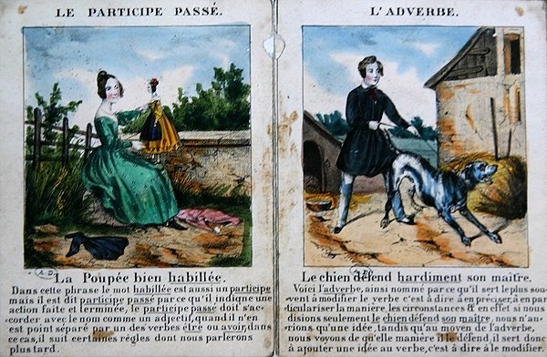 Libro de gramática para niños. c.1850 de French School