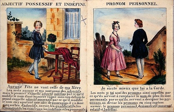 Libro de gramática para niños. c.1850 de French School