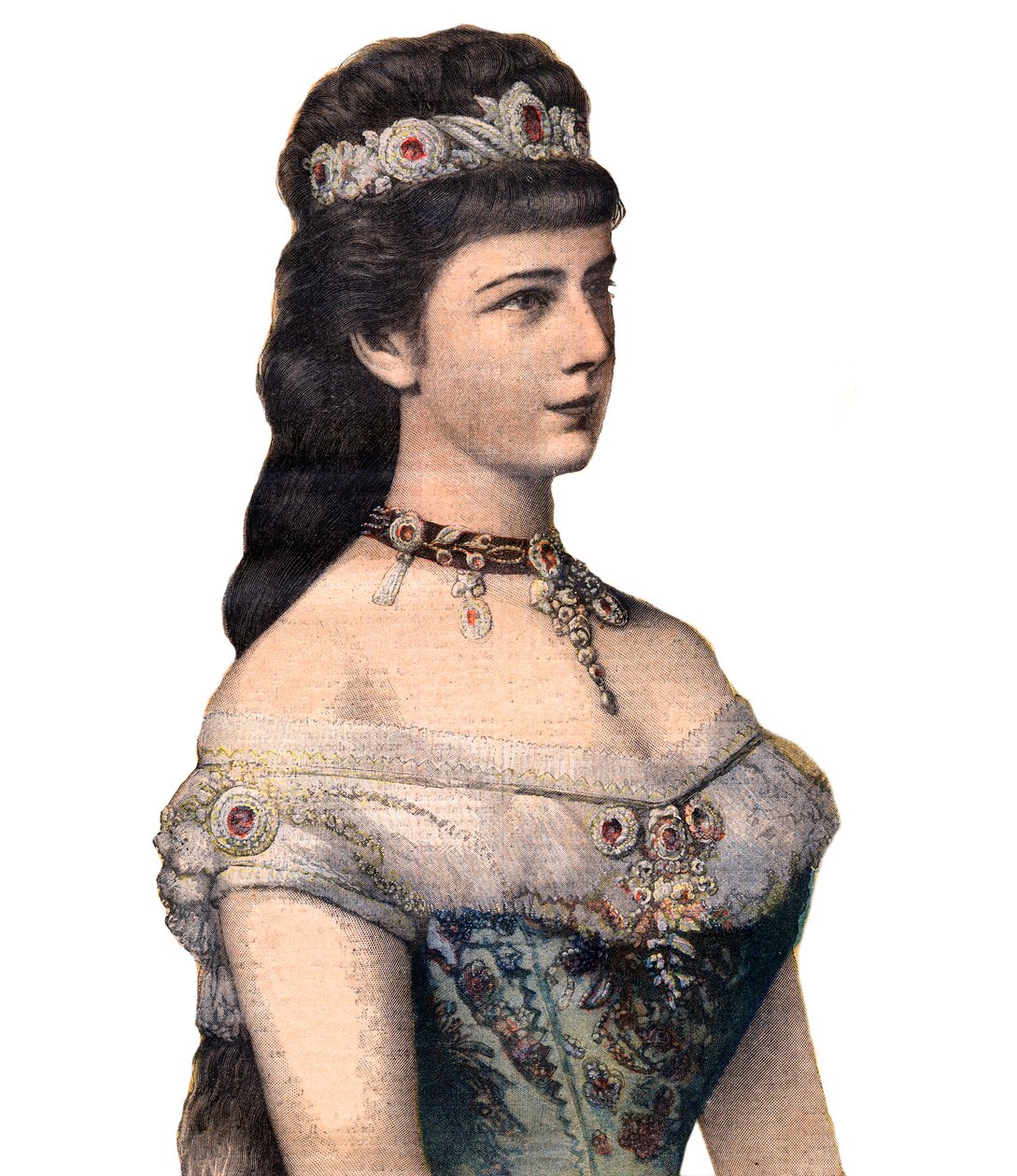 Huéspedes de Francia: La emperatriz Isabel (Sissi), consorte de Francisco José I de Austria en Le Petit Journal 20 de diciembre de 1896 de French School