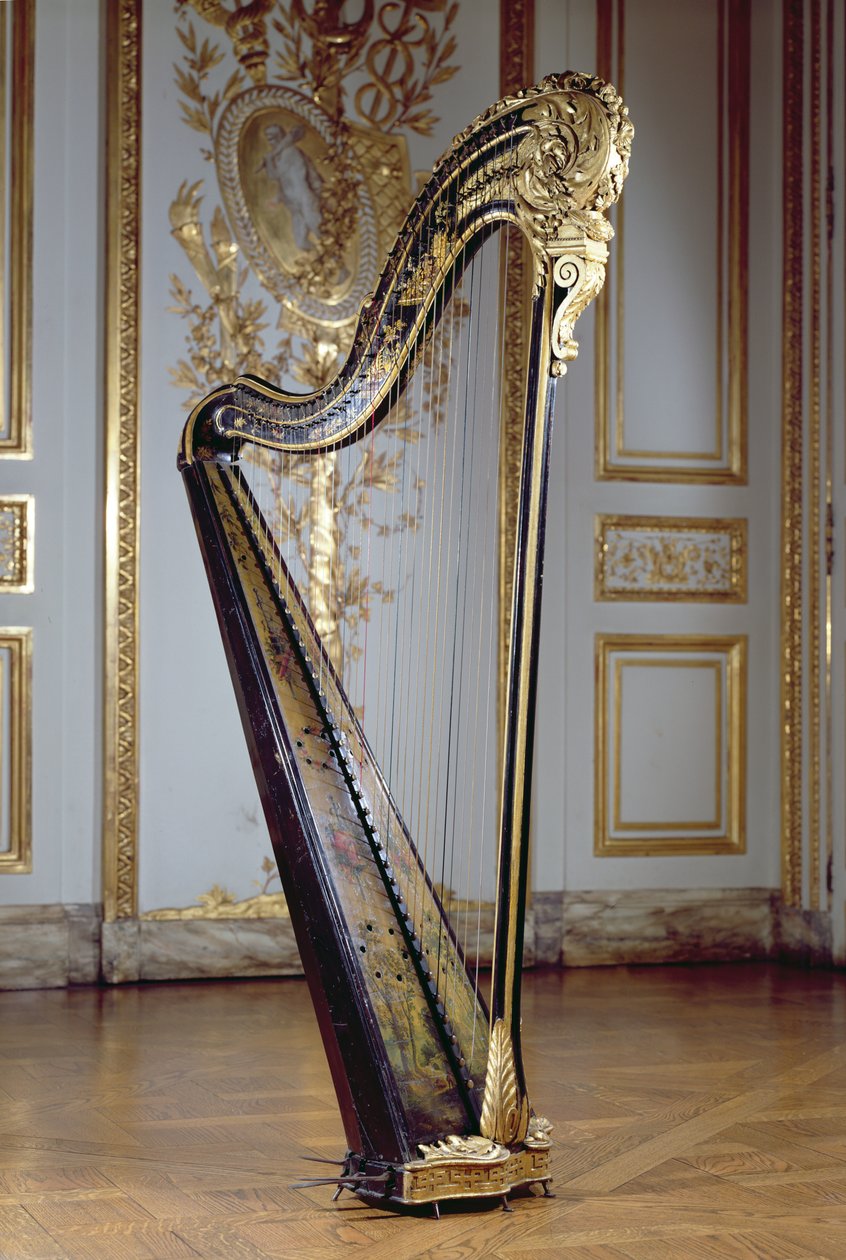 Arpa perteneciente a la Reina María Antonieta de French School