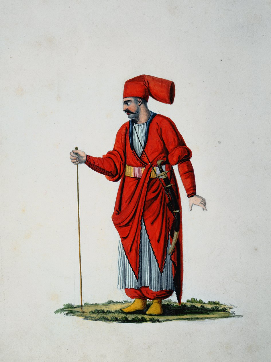 Hasseki Baltaci Valet del Sultán, probablemente por Cousinery, período otomano, tercer cuarto del siglo XVIII de French School
