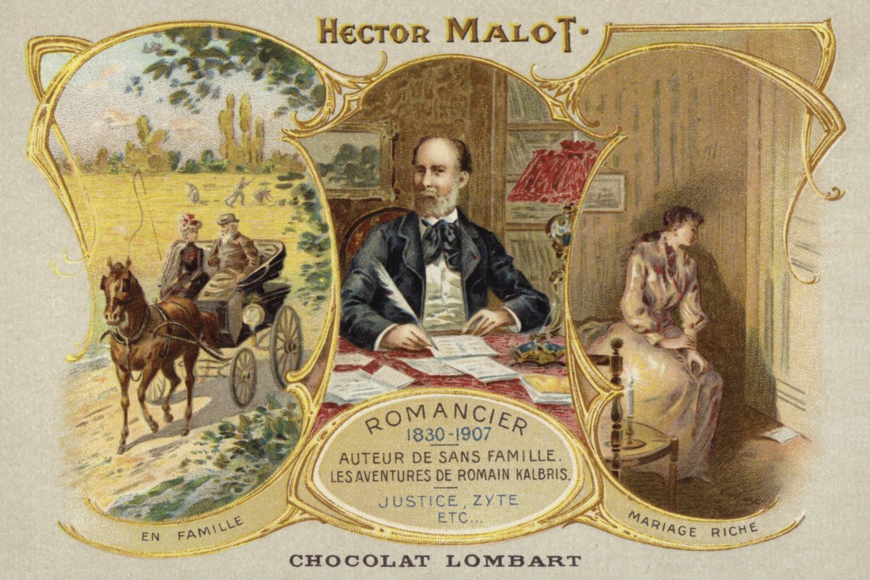 Hector Malot, novelista francés (cromolito) de French School