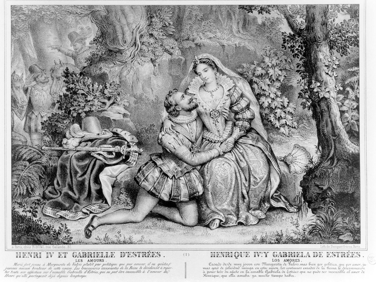Enrique IV (1553-1610), rey de Francia y Gabrielle d
