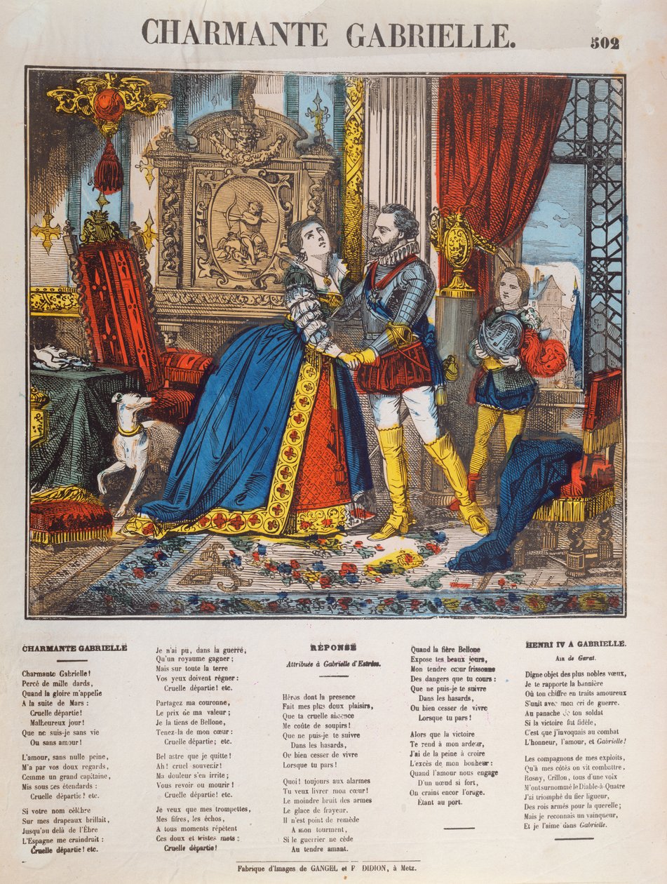 Enrique IV (1553-1610), Rey de Francia y su amante Gabrielle d