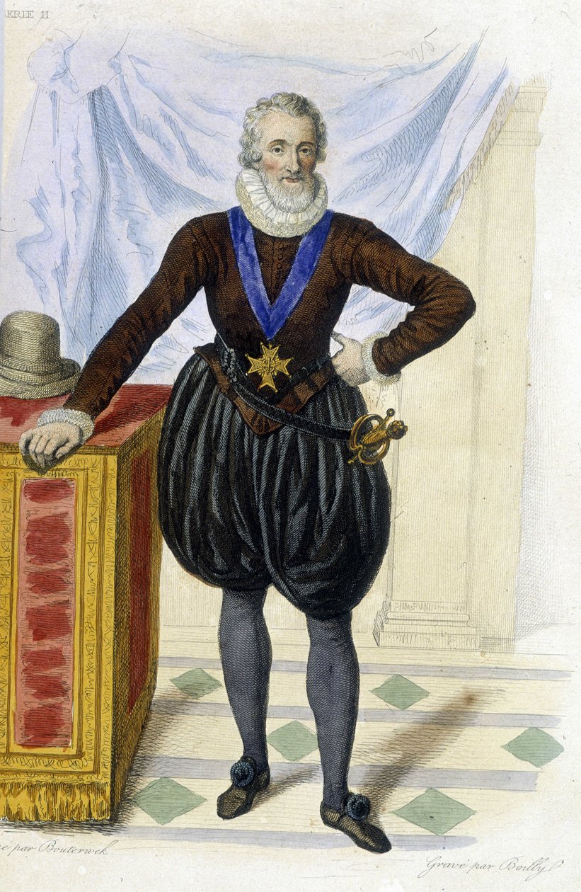 Enrique IV (1553 - 1610) - en "Le Plutarque français", Ed. Mennechet de French School