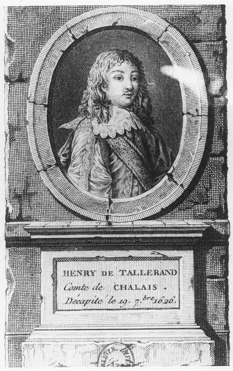 Henri de Talleyrand, Conde de Chalais (grabado) de French School