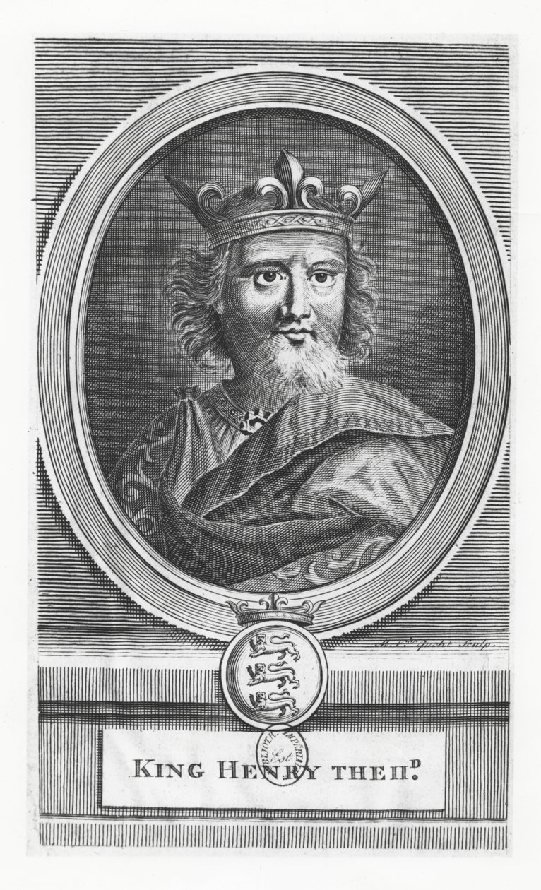 Enrique II, Rey de Inglaterra (grabado) de French School
