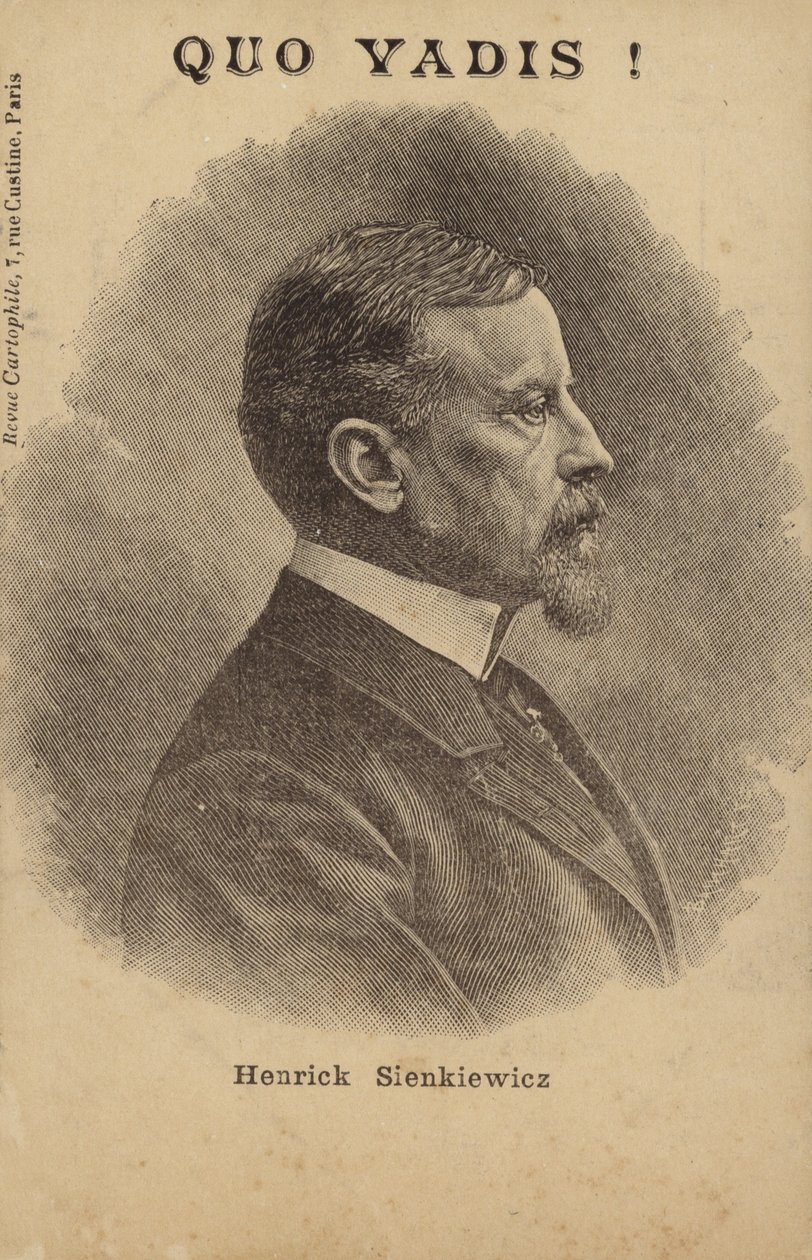 Henryk Sienkiewicz (1846-1916), periodista y novelista polaco (litografía) de French School