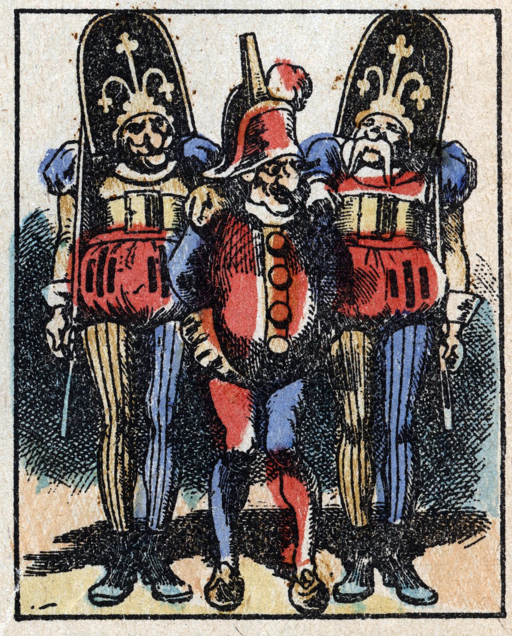 Historia del Dr. Pulcinella (Polichinelle). Grabado en madera de Imagerie Pellerin - Epinal, sd. Finales del siglo XIX. de French School