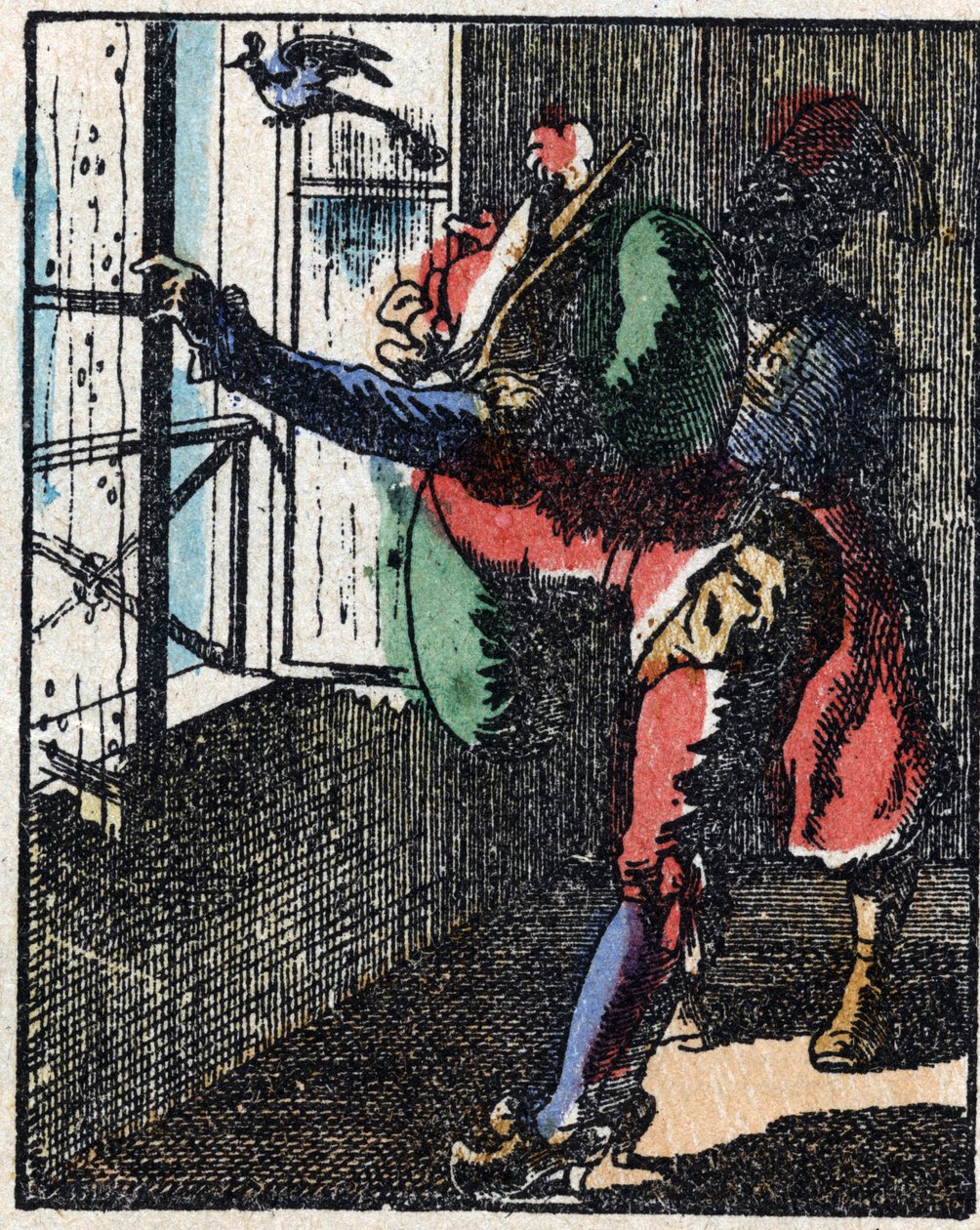 Historia del Dr. Pulcinella (Polichinela). Grabado en madera de Imagerie Pellerin - Epinal, s.d. Finales del siglo XIX. de French School