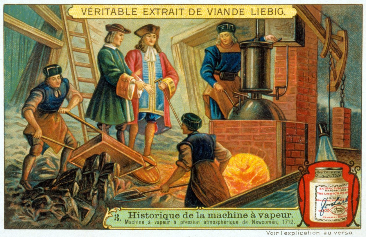 Historia de la máquina de vapor: máquina de vapor de presión atmosférica de Newcomen de French School