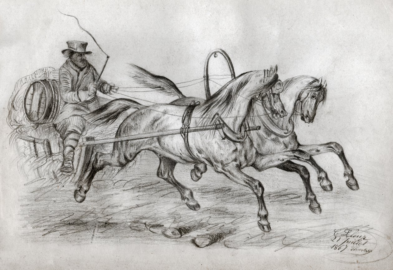 Tranvía de caballos de French School