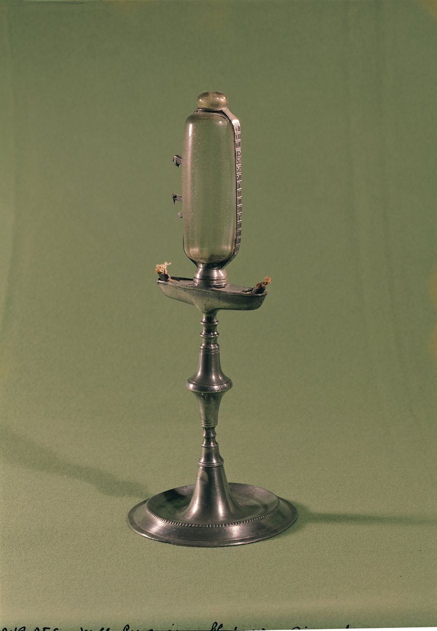 Lámpara horaria, 1677 de French School