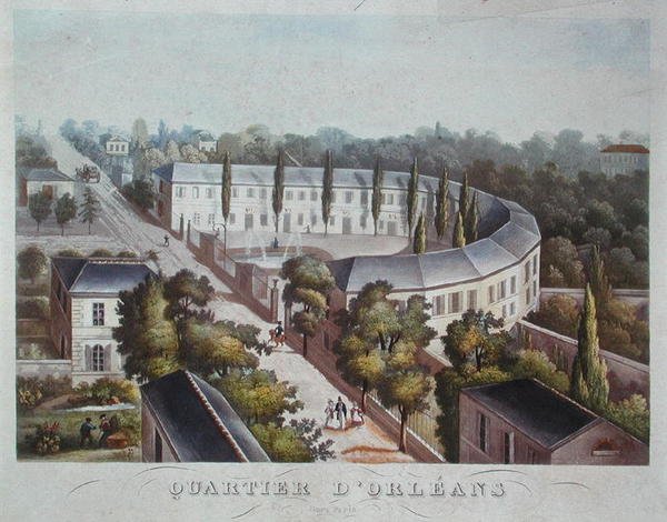 Proyecto de vivienda (completado) en el Quartier Orleans, rue Halle, c.1840-50 de French School