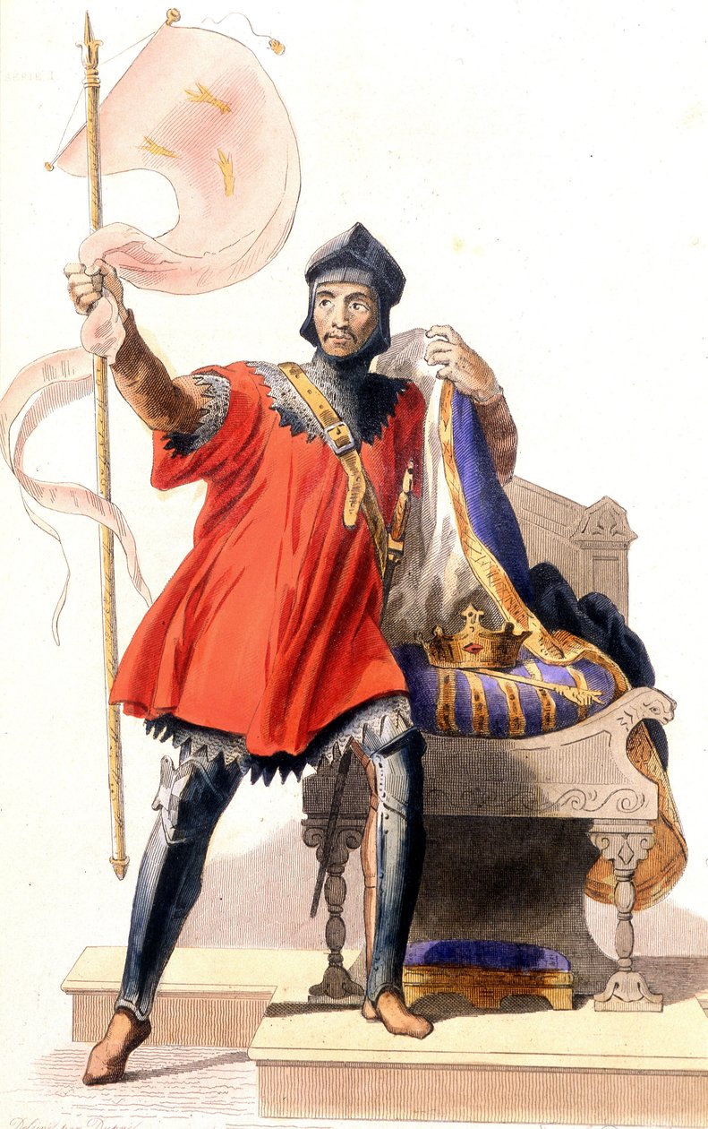Hugues Capet y su estandarte - en 