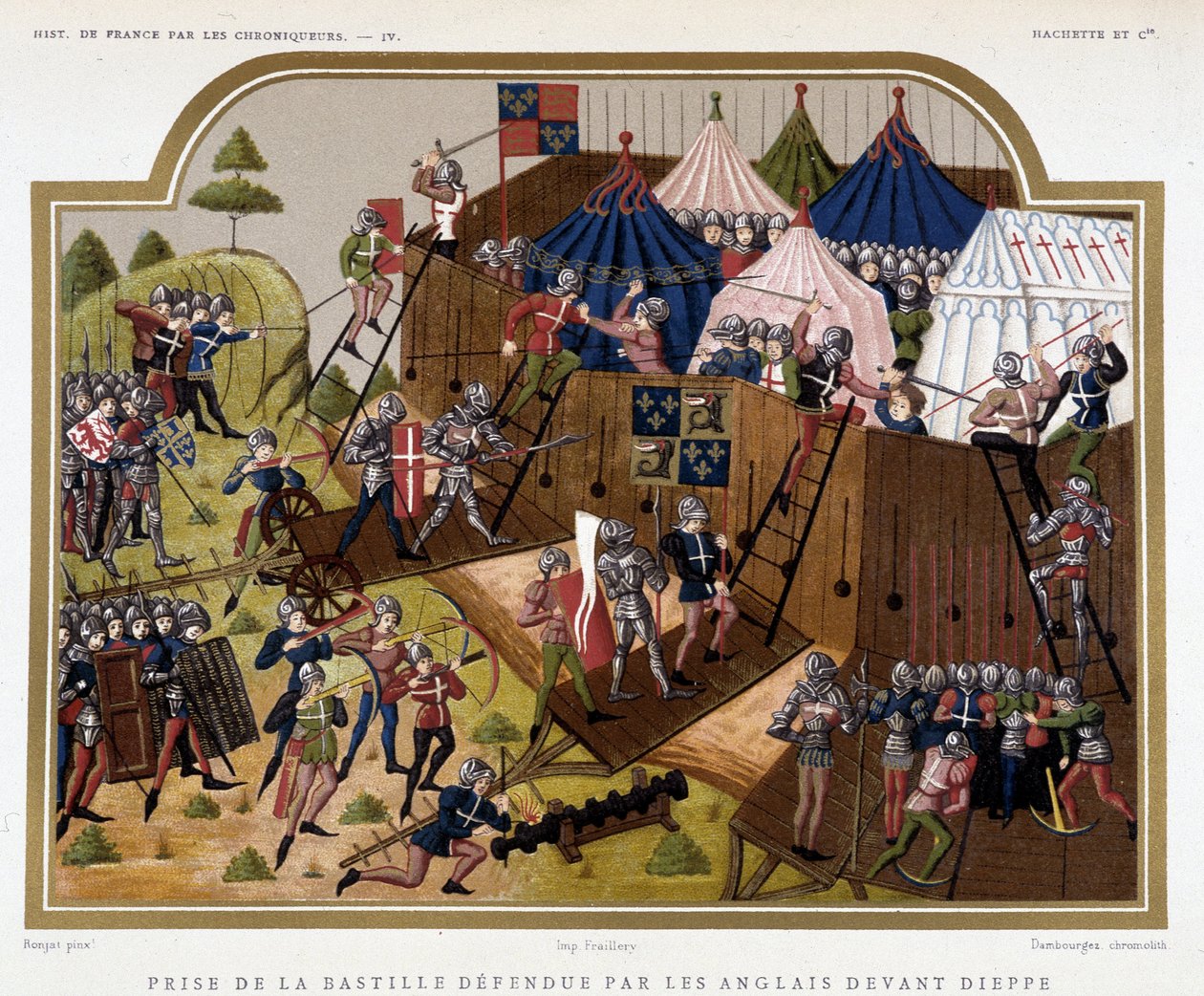 Guerra de los Cien Años: Captura de la Bastilla defendida por los ingleses antes de Dieppe de French School