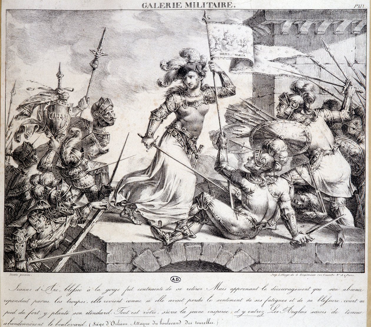 Guerra de los Cien Años: Juana de Arco en el sitio de Orleans de French School