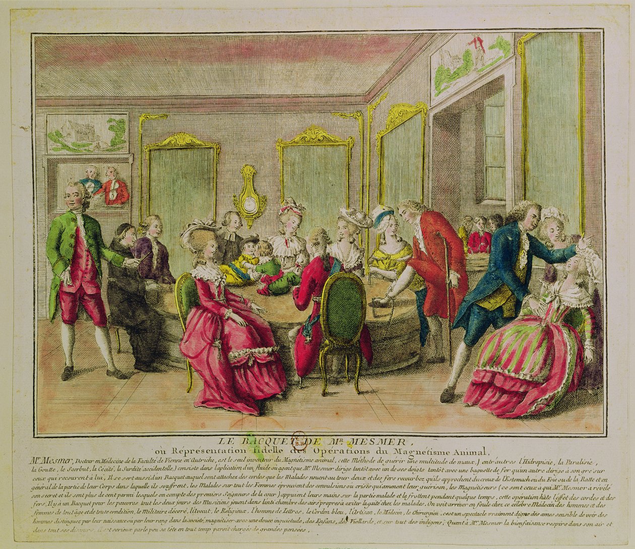 Sesión de hipnotismo con Franz Anton Mesmer de French School