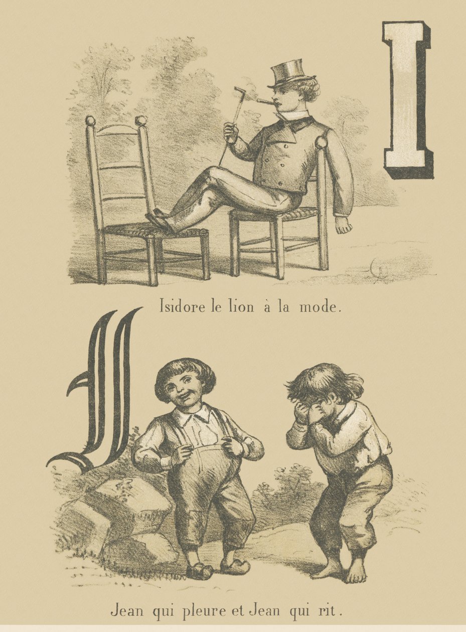 I J: Isidoro el león de moda/John llorando y John riendo de French School