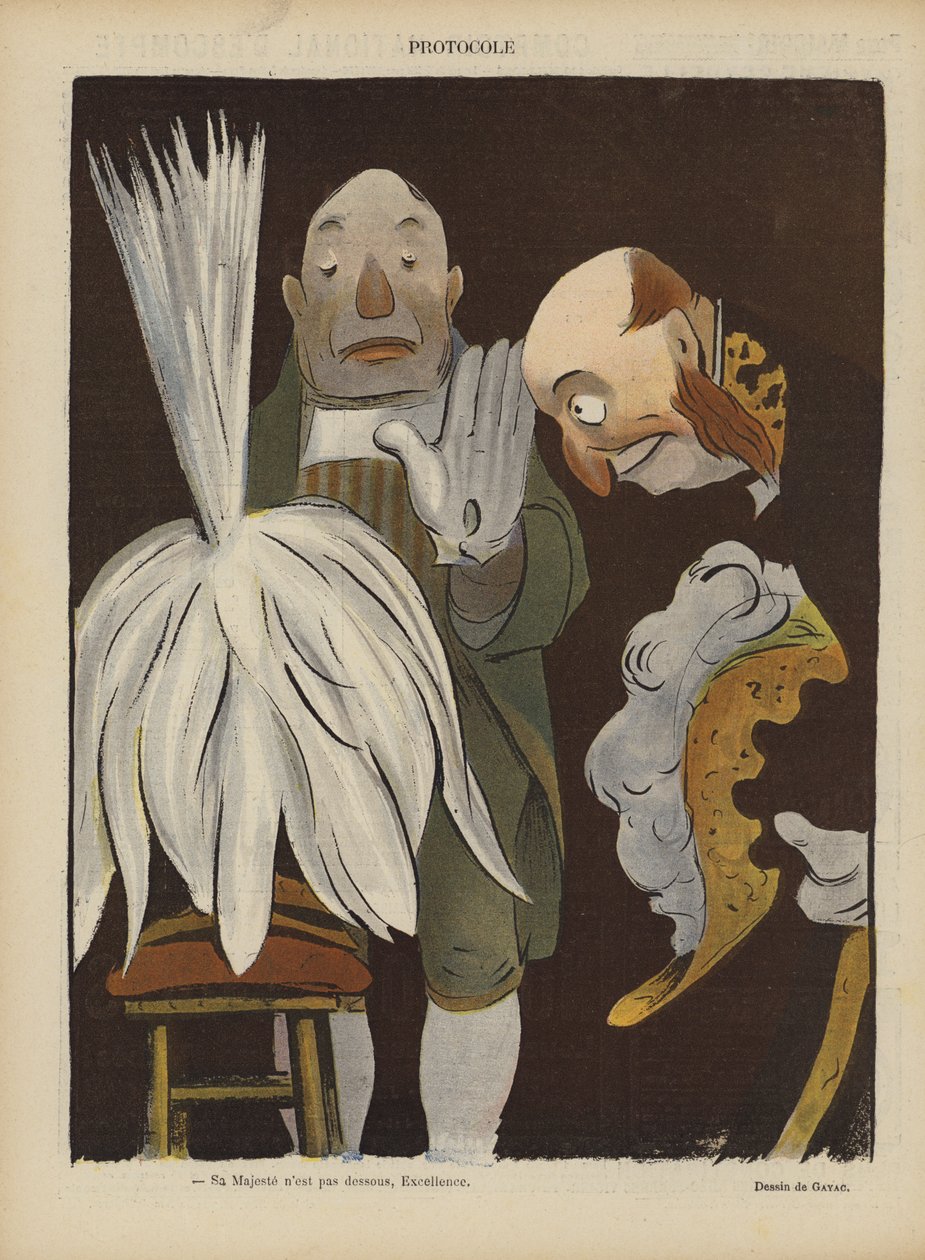 Ilustración para Le Rire (litografía en color) de French School