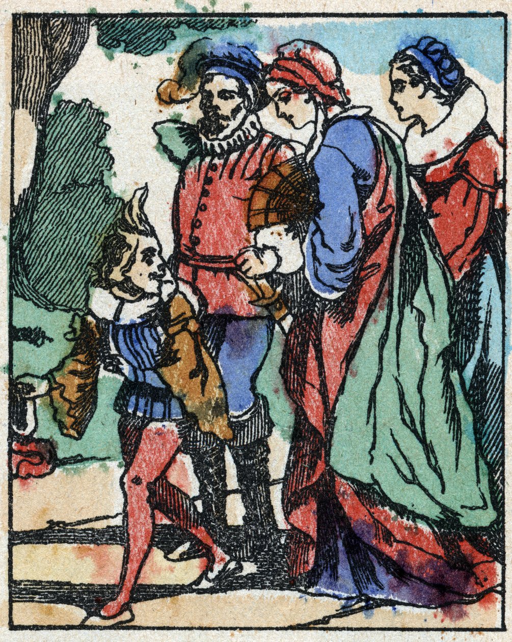 Ilustración para “Riquet a la houppe”, cuento de Charles Perrault (1628-1703), escritor francés. Grabado en madera de Imaging Pellerin - Epinal, finales del siglo XIX. de French School