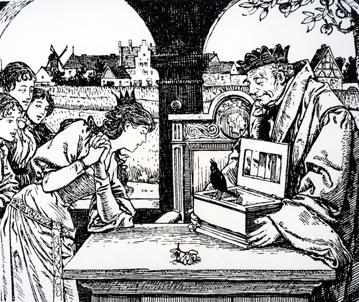 Ilustración de La Princesa y el Porquerizo por Hans Christian Andersen de French School