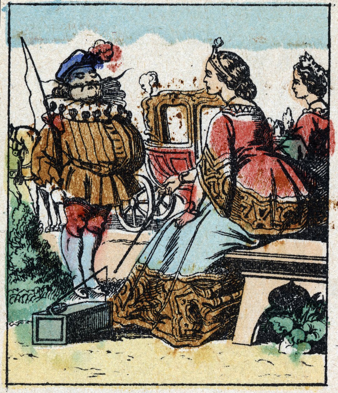 Ilustración del cuento de Charles Perrault "Cenicienta o La zapatilla de cristal". Grabado en madera de Imaging Pellerin - Epinal, sd. Finales del siglo XIX. de French School