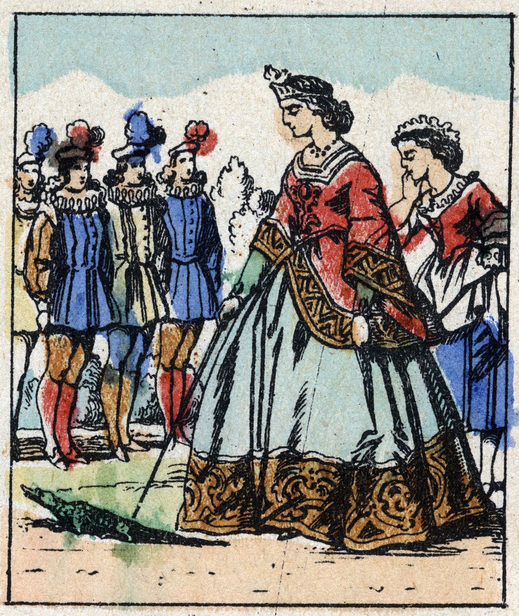 Ilustración del cuento de Charles Perrault “Cenicienta o El zapatito de cristal”. Grabado en madera de Imaging Pellerin - Épinal, s.d. Finales del siglo XIX. de French School